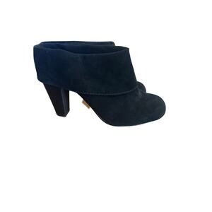 Women’s Steve Madden Black Suede Heeled Mule Shoe Size 9